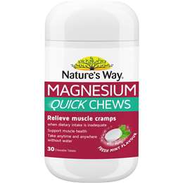 Nature's Way Magnesium Quick Chews Tablets 30 Pack