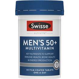 Swisse Ultivite Men's 50+ Multivitamin Tablets 60 pack