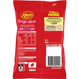 Allen's Frogs Alive Lollies Bag 