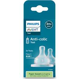 Philips Avent Anti Colic Baby Bottle Teats 3 Month+