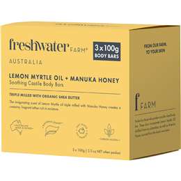 Freshwater Farm Australia Lemon Myrtle Manuka Honey Soap