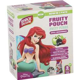 Snacktacular Fruit Pouch Apple & Mixed Berries Puree 90g x 5 Pack