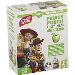 Snacktacular Fruity Pouch Puree Apple 90g x 5 Pack