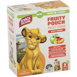 Snacktacular Fruit Pouch Apple & Mango Puree 90g x 5 Pack