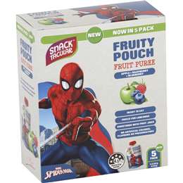 Snacktacular Fruit Pouch Apple, Raspberry & Blueberry Puree 90g x 5 Pack