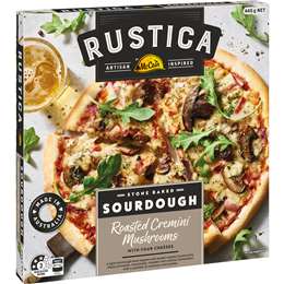 Mccain Rustica Sourdough Roasted Cremini Mushrooms Pizza 445g | Woolworths