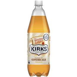 Kirks Dry Drinking Ginger Ale Soft Drink Bottle