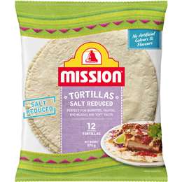 Mission Salt Reduced Tortillas 12 pack