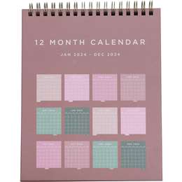 Stationery 2024 Desk Calendar Assorted