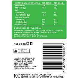 Preshafruit Cold Pressed Granny Smith Apple Juice