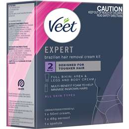 Veet Expert Brazilian Hair Removal Cream Kit Each