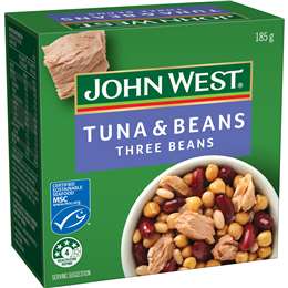 John West Tuna & Beans Three Beans Kidney Navy Beans & Chickpeas