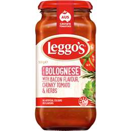 Leggo's Bacon Flavour Bolognese Chunky Tomato & Herbs Pasta Sauce 500g