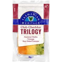 Tasmanian Heritage Club Cheddar Cheese Trilogy 80g