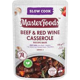 MasterFoods Beef & Red Wine Casserole Slow Cook Recipe Base 175g