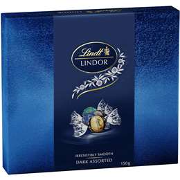 Lindt Lindor Dark Chocolate Assorted Box 150g