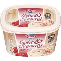 Peters Light & Creamy Raspberry Ripple Ice Cream
