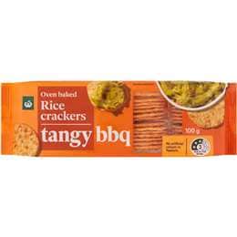 Woolworths Tangy BBQ Rice Crackers