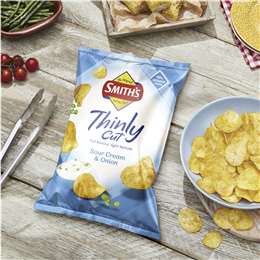 Smith's Thinly Cut Potato Chips Sour Cream & Onion Share Pack
