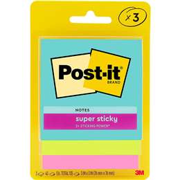 Post-it Super Sticky Jewel Pop Pad 3 pack