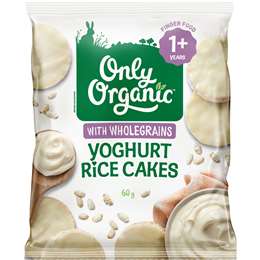 Only Organic Yohurt Rice Cakes With Wholegrains 60g