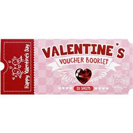 Valentines Day Valentine's Day Voucher Booklet 20 Sheets
