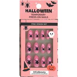 Mcobeauty Halloween Temporary Press On Nails Pink Venom Set Each