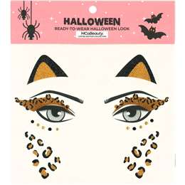 Mcobeauty Halloween Ready To Wear Face Gems Leopard Cat Each