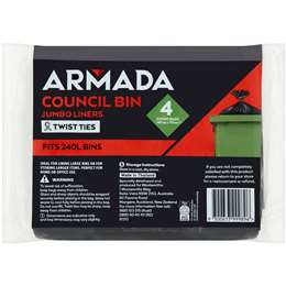 Armada Jumbo Trolley Liner Garbage Bags 4 pack