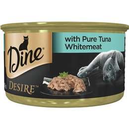 Dine Desire Pure Tuna Whitemeat Grain Free Wet Cat Food Can