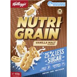 Kellogg's Nutri Grain 25% Less Sugar Vanilla Malt Flavour