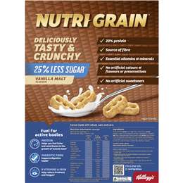 Kellogg's Nutri Grain 25% Less Sugar Vanilla Malt Flavour