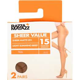 Razzamatazz Pantyhose Control Brazen Medium 2 Pack