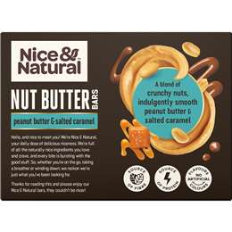 Nice & Natural Nut Butter Bars Peanut Butter & Salted Caramel