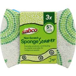 Sabco Jingo Non Scratch Sponge Scourer 3 Pack