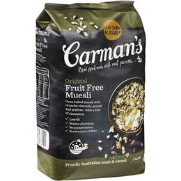 Carman's Toasted Muesli Original Fruit Free