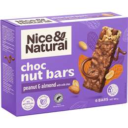 Nice & Natural Chocolate Nut Bar Peanut & Almond 6 Pack