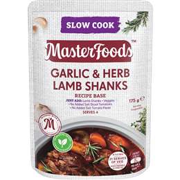 MasterFoods Garlic & Herb Lamb Shanks Slow Cook Recipe Base 175g