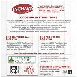 Ingham's Four Chicken Kyivs Creamy Garlic Frozen Meal