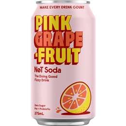 Lo Bros Not Soda Fizzy Drink Grapefruit Zero Sugar 375mL