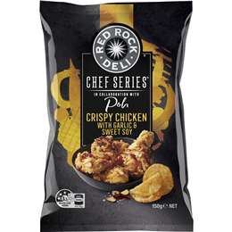 Red Rock Deli Chef Series Crispy Chicken With Garlic & Sweet Soy Chips 150g