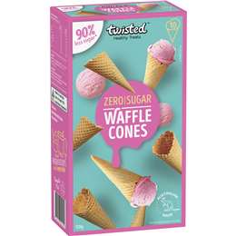 Twisted Zero Sugar Waffle Cones 