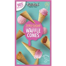 Twisted Zero Sugar Waffle Cones 