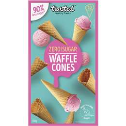 Twisted Zero Sugar Waffle Cones 