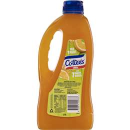 Cottee's Orange Cordial Orange Crush With 40% Fruit Juice Bottle