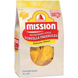 Mission Corn Tortilla Triangles Extreme Cheese