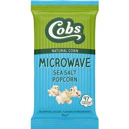 Cobs Microwave Pop Corn Sea Salt 85g