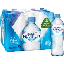 Mount Franklin Pure Spring Water 500ml X20 Case
