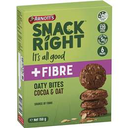 Arnott's Snack Right Oaty Bites Cocoa & Oat 6 pack