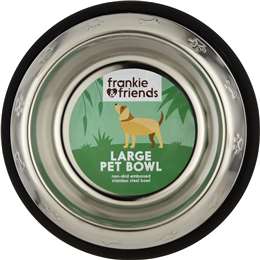 Frankie & Friends Large Pet Bowl Embossed Dog Bowl
